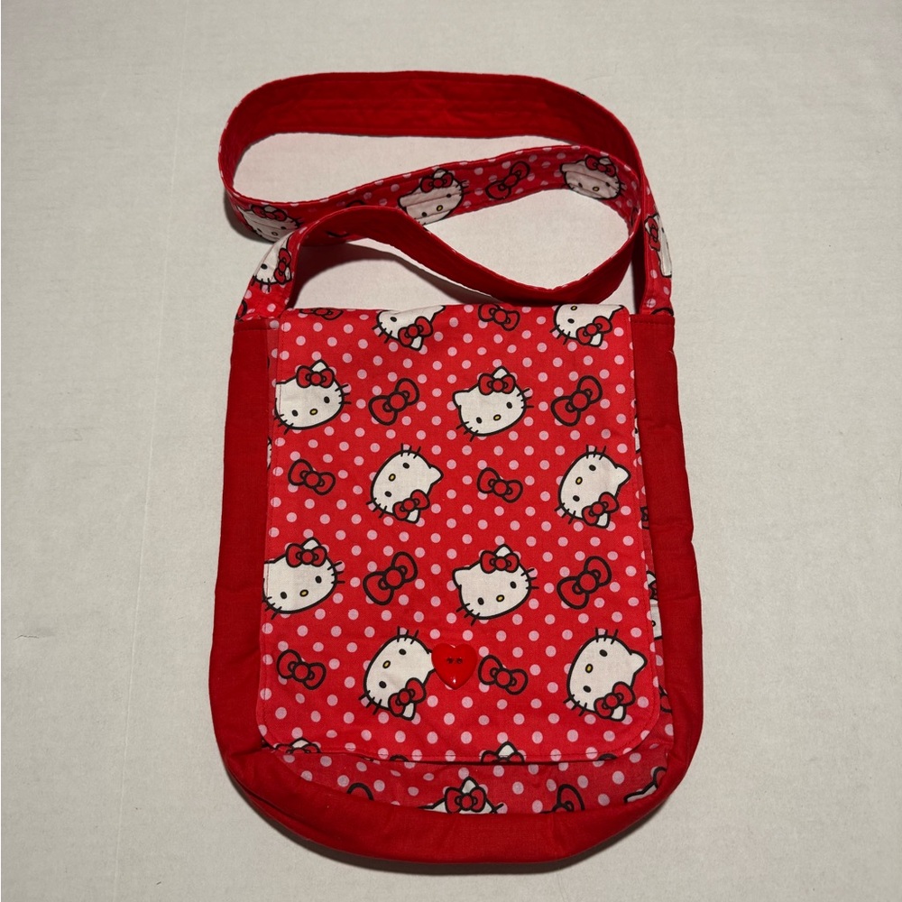 Hello Kitty Messenger Bag AOP Cute, Red, 12" Purse,‎ Girls #A110